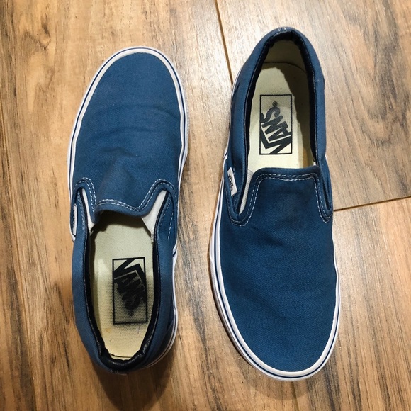 Vans Shoes - Blue Slip On Vans